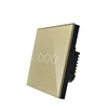 3Gang EU Standard 433mhz Rf Wireless Smart Remote Light Switch Crystal Glass Panel Touch Wall Sense Switch with LED Indicator