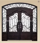 SZ-192 Luxury Wrought Iron Entry Double Door for Villa