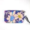 Custom printed flora canvas make up pouch cosmetic bag