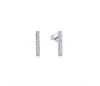 High Quality Wholesale Silver Pave CZ Earrings Gold Plated Mini Bar Stud Earrings New Earrings For Women