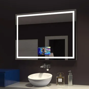 Frameless Waterproof Smart Mirror Tv For Advretising With ...