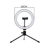 26cm Studio Ring Light LED Photography Photo Camera Lights with Table Tripod Holder