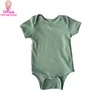 Wholesale Dusty mint ribbed romper size 0-24M unisex/ stretchy onesie/ boys suit/ baby summer clothes