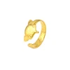 13910 xuping fashion cute animal ring, 24k color fox ring, open adjustable ring