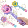 Factory wholesale girls hand Magic wand sound music stage lighting bubble gun toys led for kids