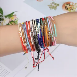 New Boho 3 Layer Braided Rope Colorful Woven Friendship Adjustable Women Men
