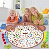 2 in 1 cartoon board set portable chess board game set carpet chess game kids flight chess & detective game
