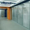Office partition systems double glass partition louver