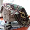 Custom Jacquard Polyester Cotton Throw Woven Blanket Decor For Sofa