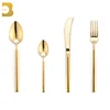 4 pcs set Amazon specializes in restaurant tableware square handle heart shape head gold wedding cutlery set