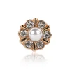 Foreign trade jewelry women's simple and compact water drill flat button round pearl sweet style buttons