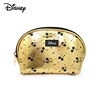 DISNEY FAMA SEDEX Authorized Factory Beauty Accessory Cosmetic Bags Mickey Mouse Minnie Makeup Bag With Gold PU leather For lady