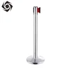 Single Line Post Concert Crowd Barrier Queue Up Pole Stand With Retractable Belt