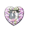 Heart shaped slate coasters photo frames sublimation nature slate photo frame glossy coated stone photo slates with sublimation