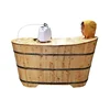 Cedar wood bathtub traditional Japanese ofuro with steamer and sauna set