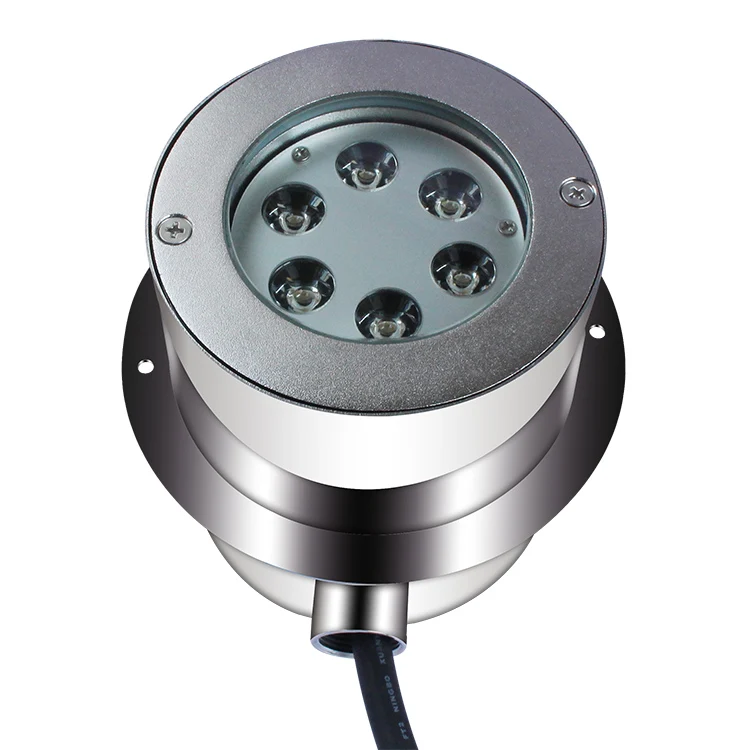 Underwater Lighting Round 6*3W Recessed Pool Lamp IP68 Waterproof LED Underground Illumination