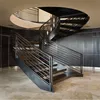 hot sales china stairs modern design stairs with wood steps Curved staircase