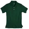 Men's Cotton Blend Solid Uniform Short Sleeve Polo Shirt