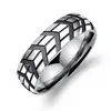 Creative Funny Design Engraved Tire Cool Men Ring 2019 New Items Titanium Steel Ring