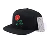 Custom Cap 3D Embroidery Snapback Cap Rose Flower Blank Black Yupoong Cap Hat Class Hat