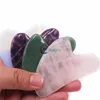 Concave Shaped Gua Sha Guasha Board Pink Rose Quartz Jade Stone Scraping Massage Tool