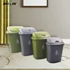 Plastic 13 gallon trash can flip top 50l waste bin