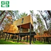 Forest resort village wooden structure container shape house ,beach hotel log cabin