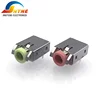 High quality PJ-353B normal open or normal close 3.5mm audio jack with clamp spring pink or green headphone jacks