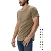 2019 Fashion Custom Fabric Cotton bamboo t shirt Slub Single Jersey Knit Fabric Men's t shirts nl95-634