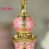 Factory Supplying 12ml 13ml 15ml Luxury Metal Shell empty fancy glass perfume bottles Manufacturer