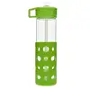 550ml Eco Friendly Custom Leak Proof Glass Water Bottle With Silicone Sleeve And Lid