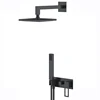 Popular style black concealed divter mixer shower system