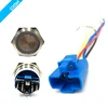 22mm push button connector switch socket with cable harness wire for connect metal push button