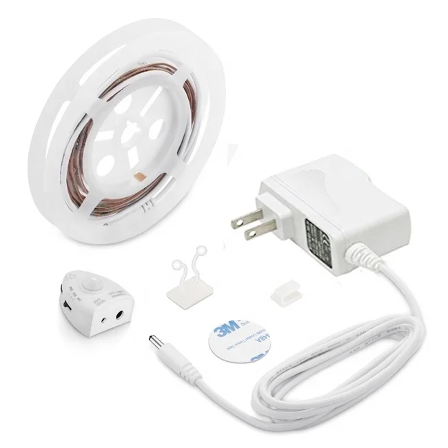 EU /US Plug PIR Motion Sensor Night light Smart ON OFF Kitchen Cabinet Bedroom Bed Light Motion Sensor LED Strip