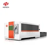 Fully automatic feeding HGTECH laser fiber laser cutting machine for sheet metal processing with shuttle platform