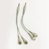 Medical Cable 3.5 mm 4 POLE audio plug to 2 Snap Electrode SNAP Lead Wire for ECG Machine,ECG Conductive Electrode Cable