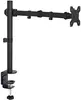 Single LCD Monitor Articulating Desk Mount Stand with C-clamp and Grommet Mounting Options