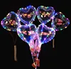 Valentine's day heart shaped luminescent LED light bobo balloon for wedding party Christmas decorations