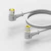 M12 8Pin A code male to female 90 degrees right angle connector solder type IP67 waterproof 8 pole industrial molded cable