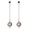 Hoop earrings long 925 sterling silver earrings with Korean gold-plated studs for simple versatile geometric earrings