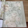 Top grade flower pattern natural vinyl 3d wallpaper size 1.06*10m