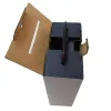 Custom made paper cardboard box package with handle