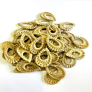 Making jewelry supplies jewelry findings accessories,Water drop shaped rattan raw materials for rattan earrings making