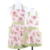 Amazon 100% Cotton Canvas Cute Women Kitchen/Garden Apron with Two Side Pockets ,Mom and Kid Set Apron