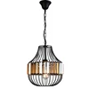 Black wire industrial metal lampshade industrial style restaurant post-modern living room crystal Pendant Lamp