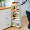 Removable multilayers kitchen side shelf plastic storage rack