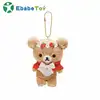 OEM Custom plush pendant creative doll relaxing bear chain key toys