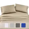 Luxury 5 Star Hotel Used 300TC 100 Cotton Stripe Satin Bedding Sheet Set
