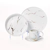 Hotel Restaurant Used 2019 diner set porcelain, Fine White Marble Decal ceraimc dinnerware*