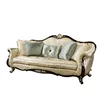 OE-FASHION British style living room solid wood sofa European villa fabric combination 123 luxury French furniture custom